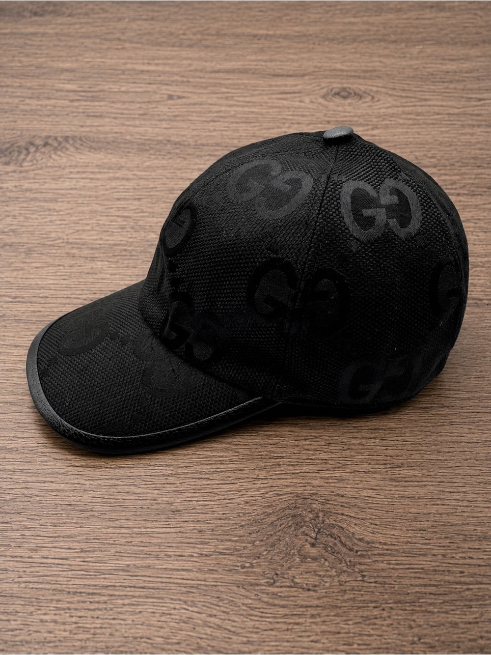 Gucci Jumbo GG Canvas Baseball Hat - Black - Size M - Like New - Picture 2 of 3